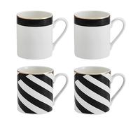 MIKASA Luxe Deco 4pc Fine China Mug Set, 380ml, Gift Boxed