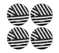 Mikasa Luxe Deco China Side Plates, Set Of 4, 21Cm, White