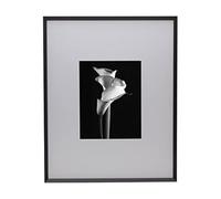 MIKASA Metal Portrait Frame, Displays 8x10 Photo with Mat, 16x20 without Mat, Black