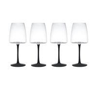 Mikasa Palermo Crystal Red Wine Glasses Set of 4, 450ml Dishwasher Safe in Clear Mikasa Clear