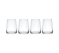 Mikasa Palermo Crystal Stemless Wine Glasses, Set Of 4, 350Ml, White