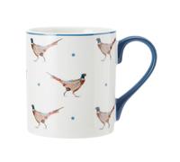 Mikasa Pheasant Straight-Sided Porcelain Mug, 280ml in White Mikasa White