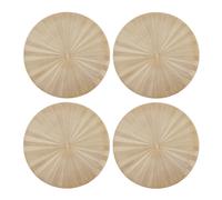 Mikasa Round Metallic Placemats, Set of 4, Gold, 38cm - Gold - Plastic - Placemats and Coasters