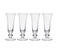 Mikasa Salerno Crystal Champagne Flute Glasses, Set Of 4, 170Ml, White
