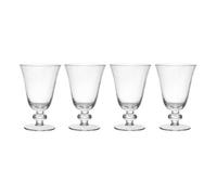 MIKASA Salerno Crystal Wine Glasses, 260ml, Set of 4 Lead-Free, Clear Fine Glasses with Short Stem and Wide Rim - Dishwasher Safe