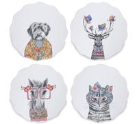 Mikasa Scallop-Shaped Placemats Set of 4 x 29cm in White | Size: 4 x 29 cm Mikasa White 4 x 29 cm