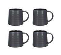 Mikasa Serenity 4-Piece Ceramic Mug Set in Dark Grey Mikasa Dark Grey