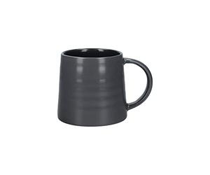 Mikasa Serenity Coffee Mug Set, Ceramic, Slate Grey, 440 ml, 4 Pieces