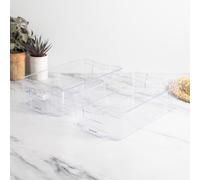 Mikasa Set of 2 Medium Clear Fridge Storage Boxes Mikasa Clear