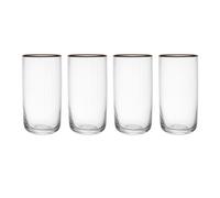 Mikasa Sorrento Ridged Crystal Highball Glasses, Set of 4, 510ml