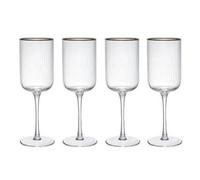 Mikasa Sorrento Ridged Crystal Set Of 4 450Ml Red Wine Glasses