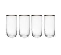 Mikasa Sorrento Ridged Crystal Set Of 4 510Ml Highball Glasses