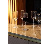 Mikasa Sorrento Set Of 4 Ridged Crystal Red Wine Glasses One Colour