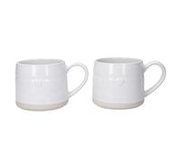 MIKASA Stoneware 2pc 380ml Cosy Mugs, Heart, Gift Boxed