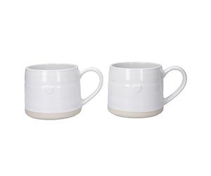 MIKASA Stoneware 2pc 380ml Cosy Mugs, Heart, Gift Boxed