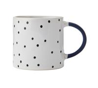 Mikasa Stoneware Mug, Spot, 390ml, Labelled in Blue Mikasa Blue