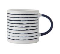 Mikasa Stoneware Mug, Stripe, 390ml, Labelled in Blue Mikasa Blue