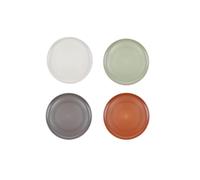 MIKASA Summer Recycled Plastic Side Plates, Set of 4 Lightweight and Hard-Wearing Reusable Plates for Accompaniments and Side Dishes, 20cm (7.8''), Mixed Colours