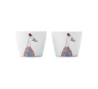 Mikasa Tipperleyhill 2pc Porcelain Egg Cup Set with Duck print, Gift Boxed 5cm