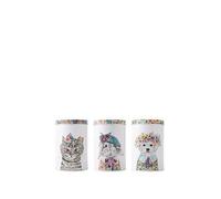 Mikasa Tipperleyhill Set of 3 Storage Containers with Floral Lid Vintage Tin Decorative Boxes for Kitchen and Home Storage Colourful Tea Coffee Mint Cookie Snacks Canisters Handwash Only, 10 x 15cm