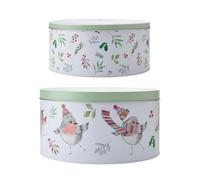 MIKASA TipperleyHill Cake Tins, Set of 2, Perfect for Cakes & Biscuits, Small and Large Storage Tins