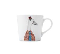 Mikasa Tipperleyhill Fine China Duck Print Mug, Gift Boxed, 380ml - White - Fine China - Mug