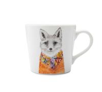 Mikasa Tipperleyhill Fine China Fox Print Mug, Gift Boxed, 380ml - White - Fine China - Mug