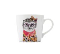 Mikasa Tipperleyhill Fine China Hedgehog Print Mug, Gift Boxed, 380ml - White - Fine China - Mug