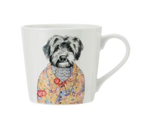 Mikasa TipperleyHill Fine China Mug, Cockapoo Dog Print, 380ml - White - Clay - Mug