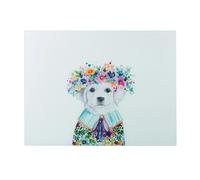 Mikasa Tipperleyhill Glass Worktop Protector, Quirky Colourful Illustrated Dog Worktop Saver, Easy to Clean Surface Protector, Kitchen Improvement, 40 x 30cm