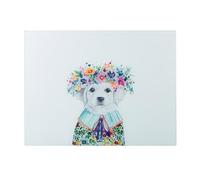 Mikasa Tipperleyhill Glass Worktop Protector, Quirky Colourful Illustrated Dog Worktop Saver, Easy to Clean Surface Protector, Kitchen Improvement, 40 x 30cm