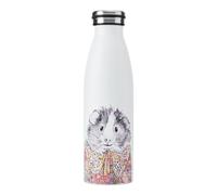 Mikasa Tipperleyhill Guinea Pig Double-Walled Stainless Steel Water Bottle, 500ml in White Mikasa White