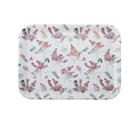 Mikasa TipperleyHill Large Rectangle Serving Tray, 43.5cm x 32cm Melamine Kitchen Tray, Perfect for Dinner and Drinks, Suitable for all Occasions, Christmas Robin Themed Collection, Ideal for Gifting