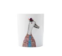 Mikasa Tipperleyhill Porcelain Utensil Pot, Duck Print, 14 x 17cm