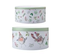 Mikasa TipperleyHill Robin Cake Tins, Set of 2 - White - Metal - Cake Tin