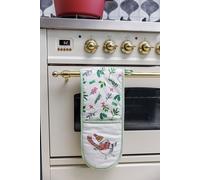 Mikasa TipperleyHill Robin Print Double Oven Glove, Cotton in White Mikasa White