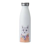 MIKASA Tipperleyhill Stainless Steel Insulated Water Bottle On-The-Go Double-Walled Hydration Bottle Keeps Drinks Hot For 12 Hrs and Cold For 18 Hrs Quirky Fox Illustration Handwash Only, 500ml