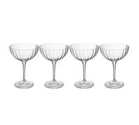 Mikasa Treviso 4-Piece Crystal Coupe Glass Set, 300ml