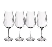 Mikasa Treviso Crystal Red Wine Glasses, Set Of 4, 600Ml, White