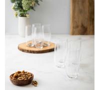 Mikasa Treviso Highball Glass Set, Set of 8 Elegant Crystal Glassware, 400ml - Clear - Glass - Tumblers