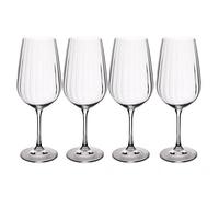 Mikasa Treviso Crystal Red Wine Glasses, Set Of 4, 600Ml, White
