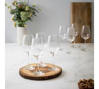 Mikasa Treviso White Wine Glass Set, Set of 8 Elegant Crystal Glassware, 350ml - Clear - Glass - Wine Glasses