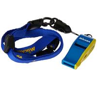 MIKASA Unisex Beatmaster-bly MIKASA PRFESSIONAL WHISTLE WITH LANYARD BLUE YELLOW , Blue/Yellow, S UK