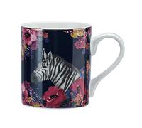 Mikasa Wild At Heart Zebra Porcelain Mug Navy