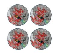 Palm Brush with Dish, White, 8.9 x 8.9 x 9cm