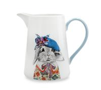 Mikasa x Tipperleyhill Fine China Jug, Large Jug for Water, Milk & Juice, Stylish Tableware with Rabbit Print, 1,2L, Dishwasher Safe & Gift Boxed