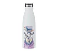 Mikasa x Tipperleyhill Mouse Double-Walled Stainless Steel Water Bottle, 500ml - White - Stainless Steel - Water Bottle