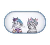 Mikasa x Tipperleyhill Oval Serving Tray, Presentation Tray for Food and Drinks, Stylish Serveware with Animal Print, 38cm Unique Gifting