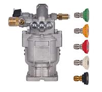 Mikatesi 3/4" Shaft Horizontal Pressure Washer Pump - 2600-3000 PSI @ 2.5 GPM - Original Engineering OEM Pump for Honda Simpson Ryobi Etc Most Brand Gas Engine Power Washer