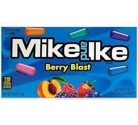 Mike and Ike Berry Blast Theatre Box - 141g - 5 Berry Flavors: Wild Berry, Blue Raspberry, Strawberry, Blueberry, Peach Berry - Bursting with Fruity Delights!